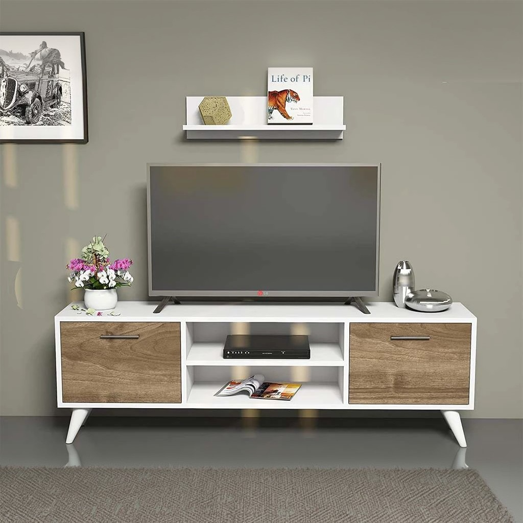 ترابيزة تليفزيون خشب ام دي اف، 110*40*50 سم