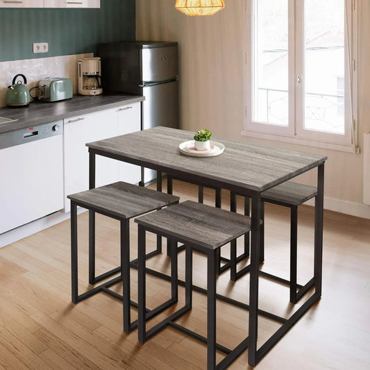 سفرة معدن و ام دي اف مع 4 كراسي - RON310 Royal Iron