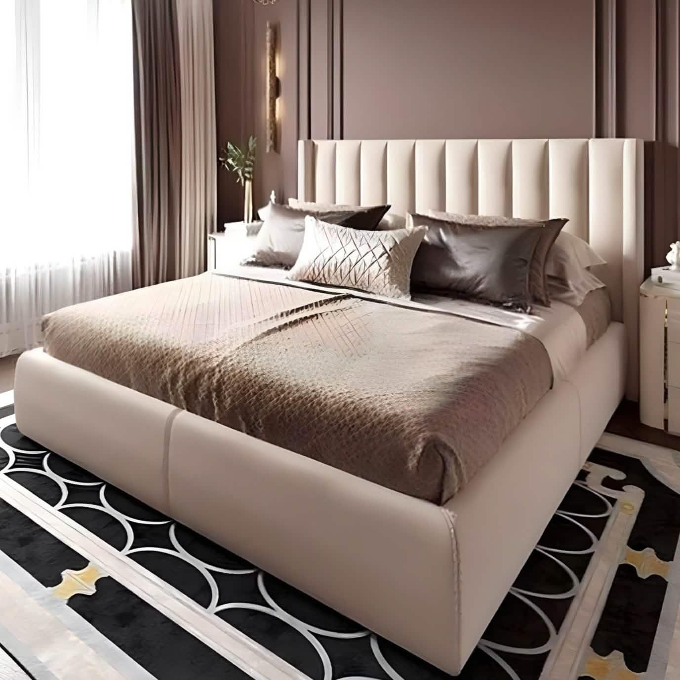 سرير سوبر كينج خشب كونتر، 180*195*110 سم