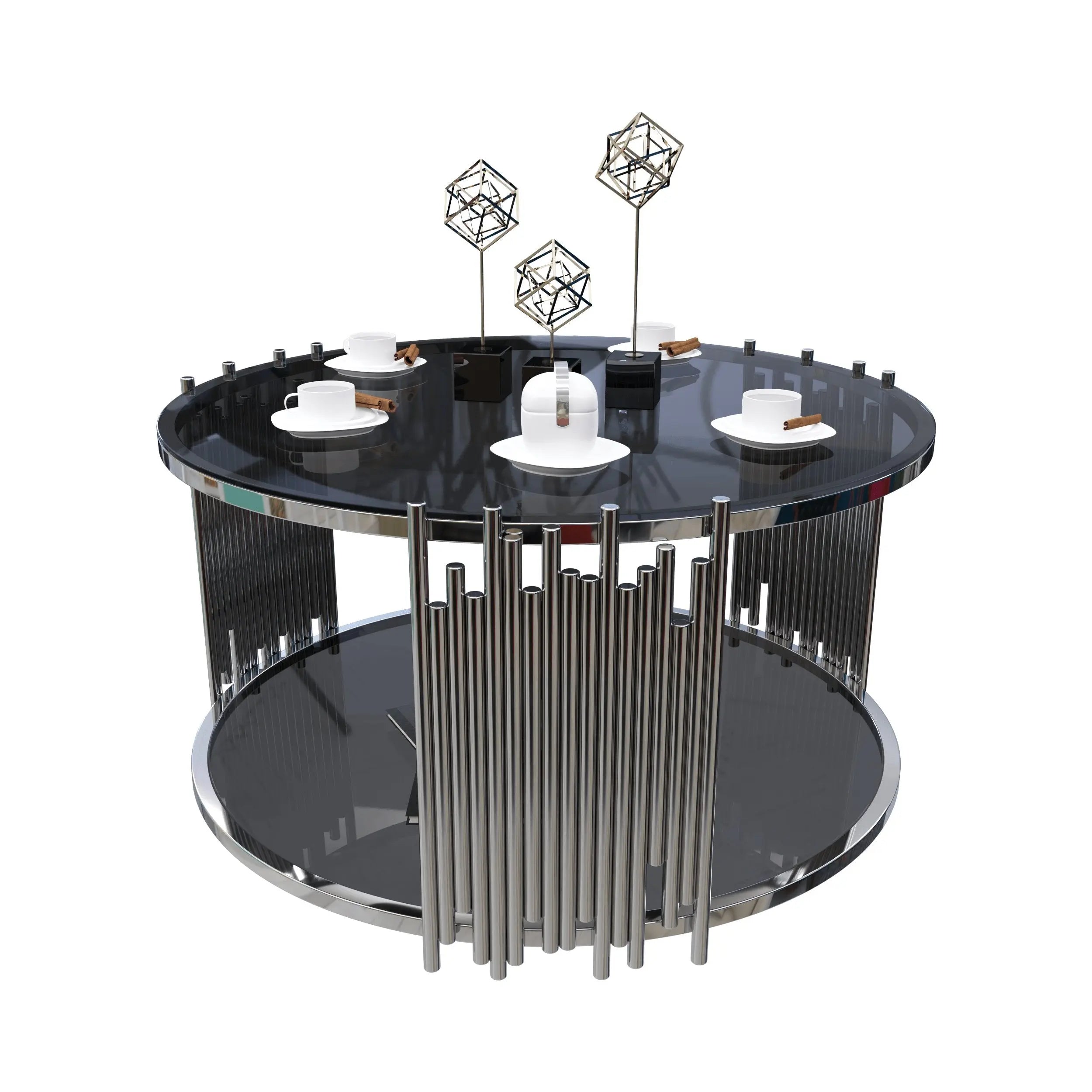 ترابيزة قهوة بسطح زجاج 85*45 سم - RAX20 - Homix