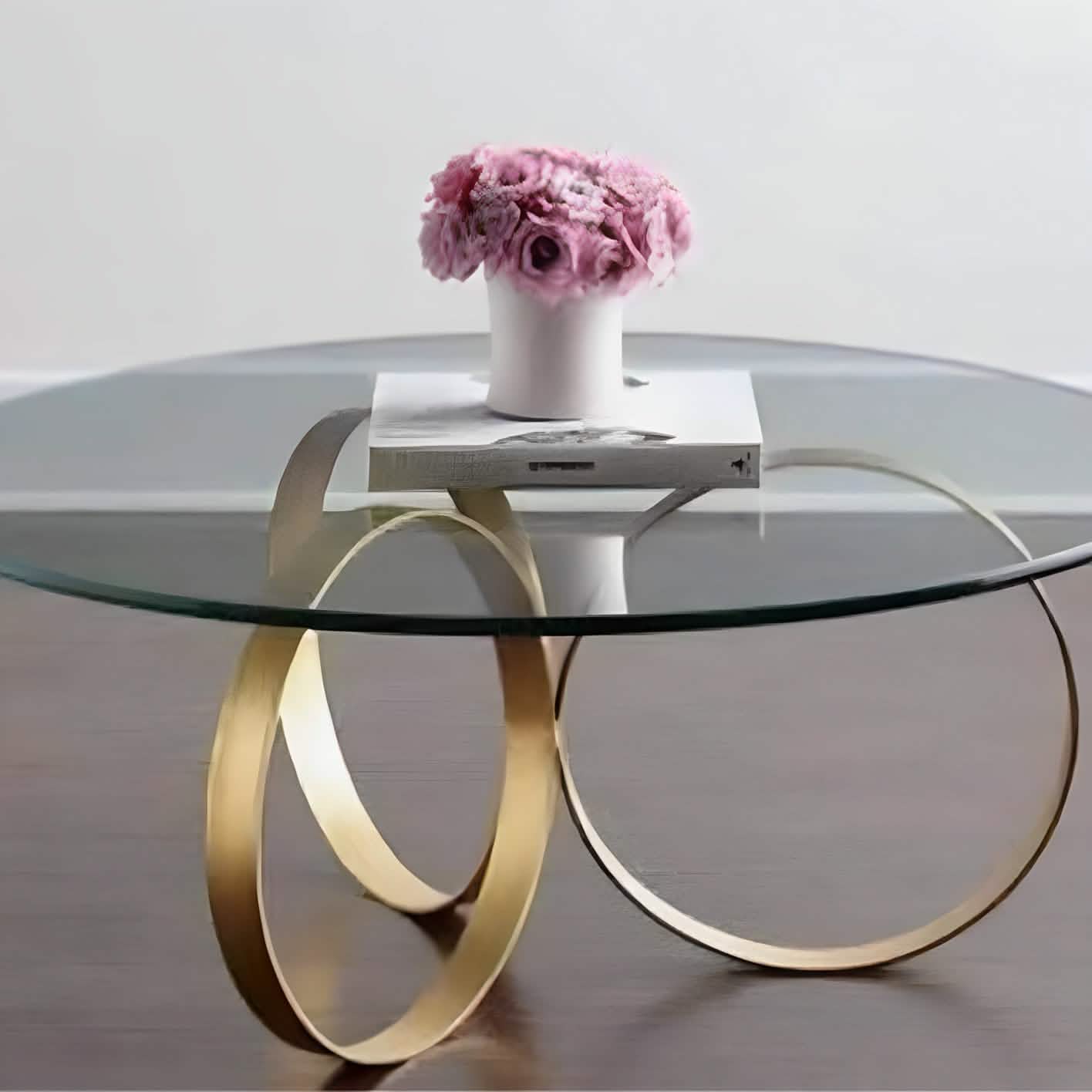 ترابيزة قهوة زجاج شفاف 65*45 سم  - FAD105 Fouad Store