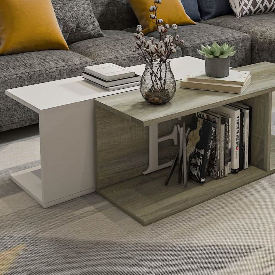 ترابيزة قهوة مزدوجة، 90*60*35 سم