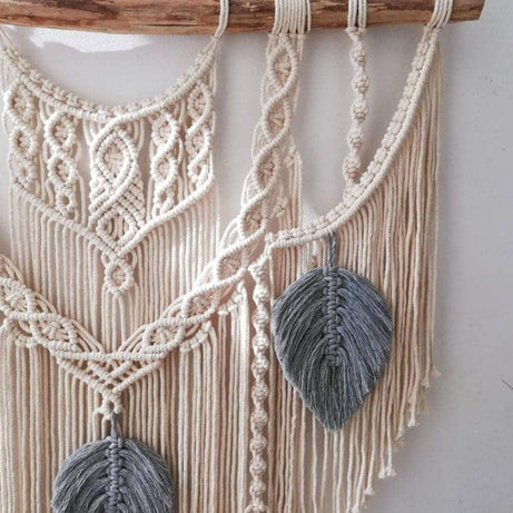 مكرمية حائط خشب، 120*80 سم