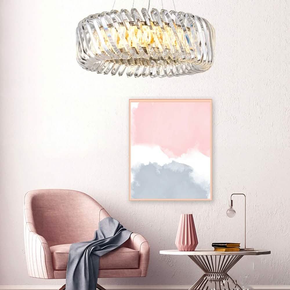 نجفة ستيل - كريستال، 60*85 سم- ذهبي 