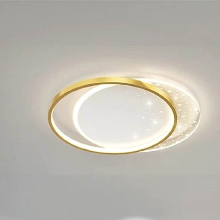 نجفة أكريليك، 60*12 سم- أبيض × ذهبي