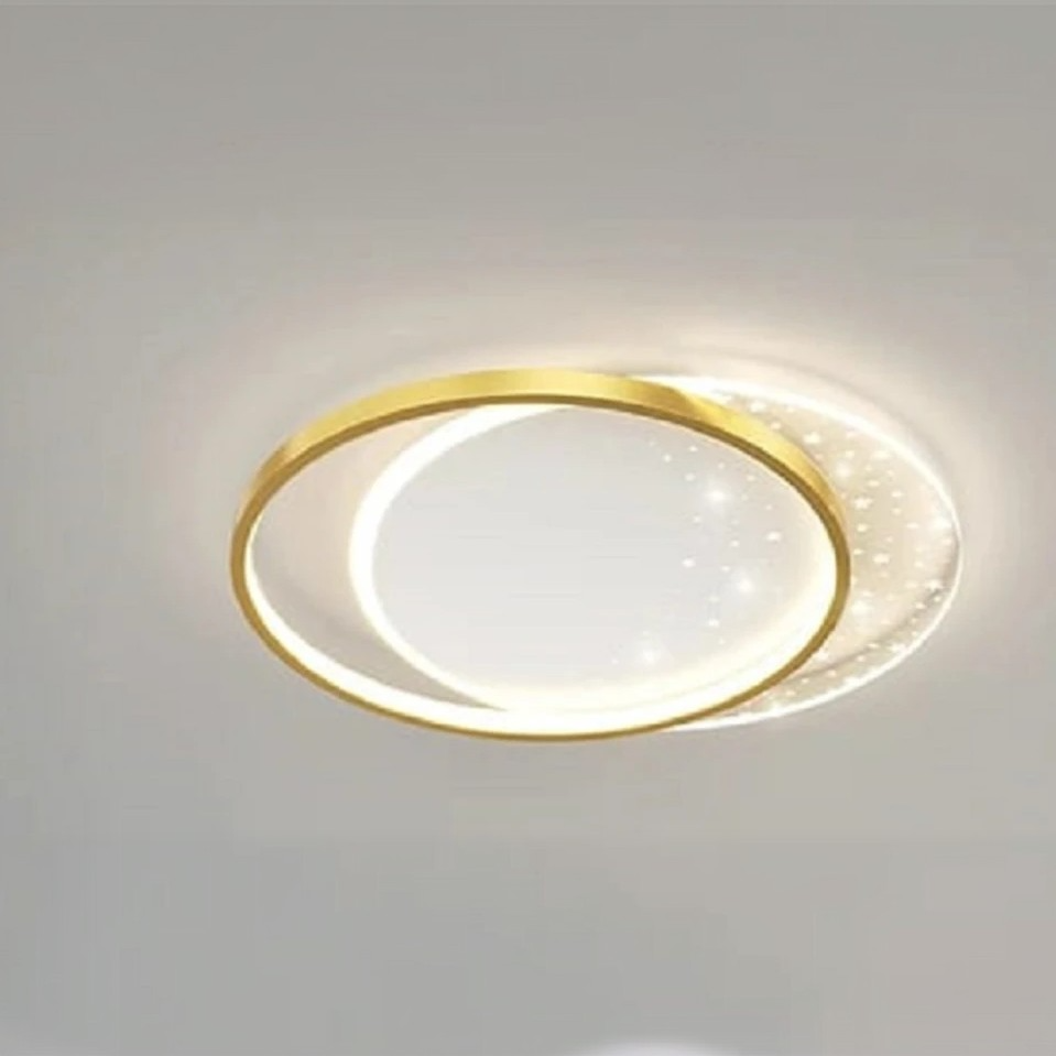 نجفة أكريليك، 60*12 سم- أبيض × ذهبي