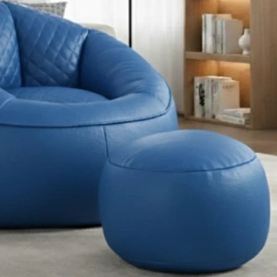 طقم بين باج مع بف جلد، قطعتين - أزرق