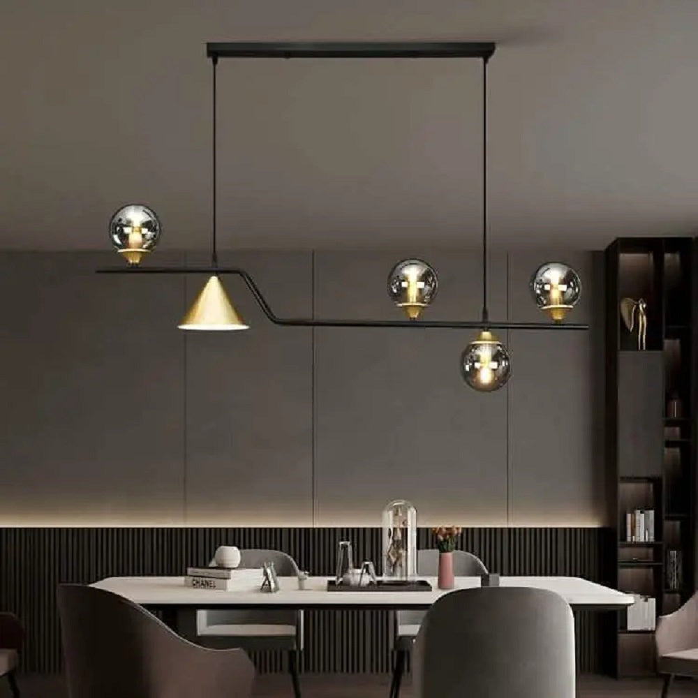 نجفة معدن و زجاج، 120*120 سم