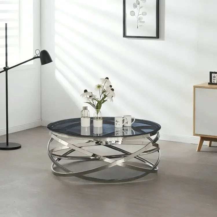 ترابيزة قهوة بسطح زجاج 90*45 سم - RAX16 - Homix