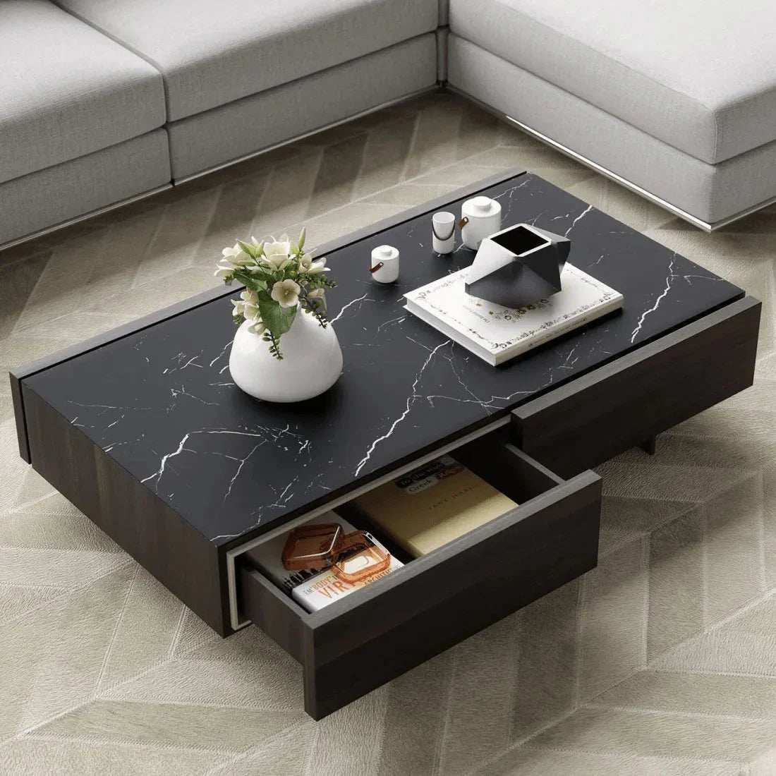 ترابيزة قهوة خشب ام دي اف 90*50*45 سم - HOM105 - Homix