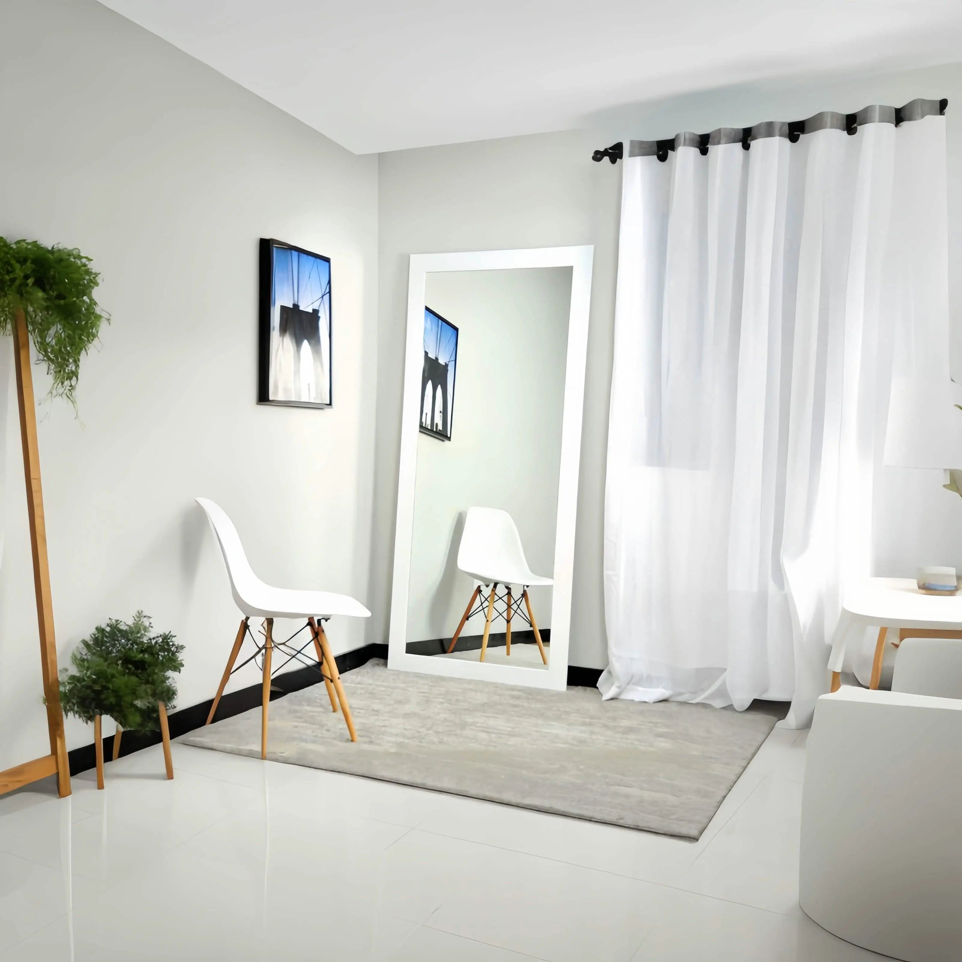 مرايا بإطار خشب، 90*200 سم