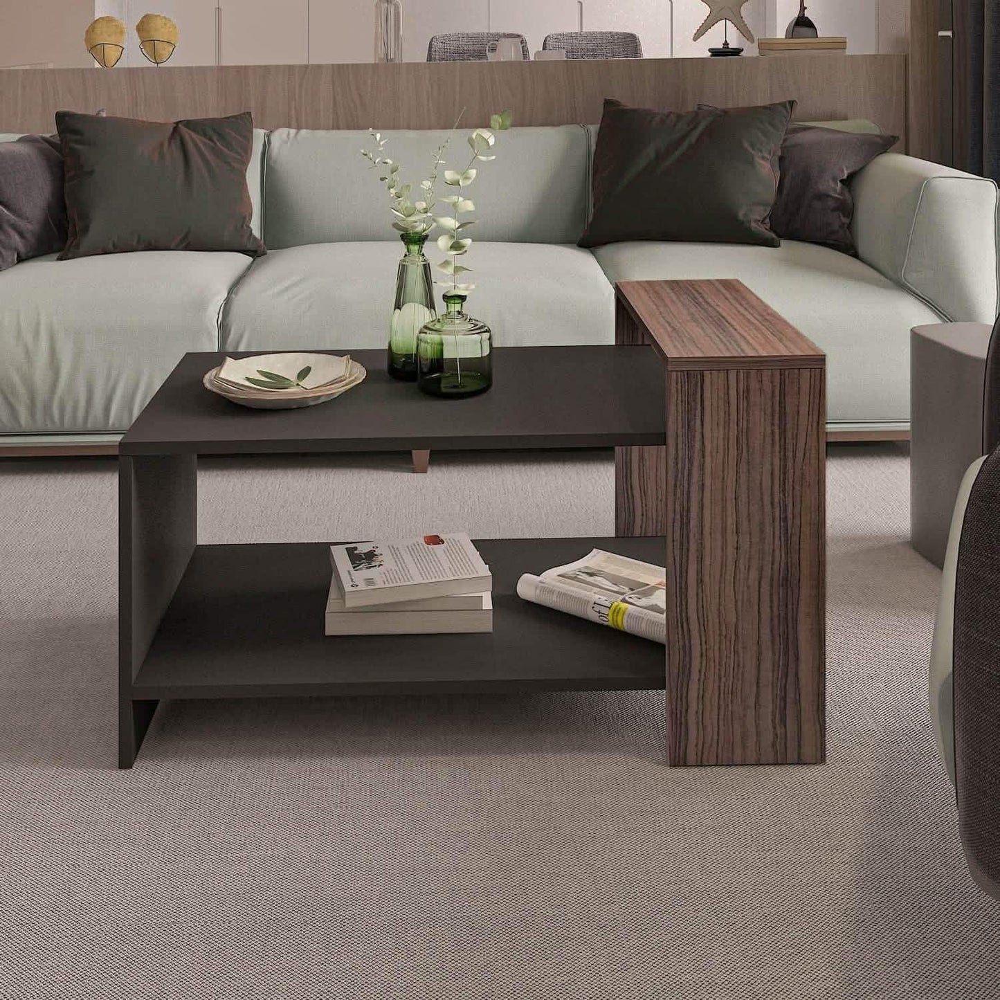 تسوق الأن من هومكس  ترابيزة قهوة ام دي اف 90*45*42 سم - ZAT20 بأفضل سعر وأفضل جودة 