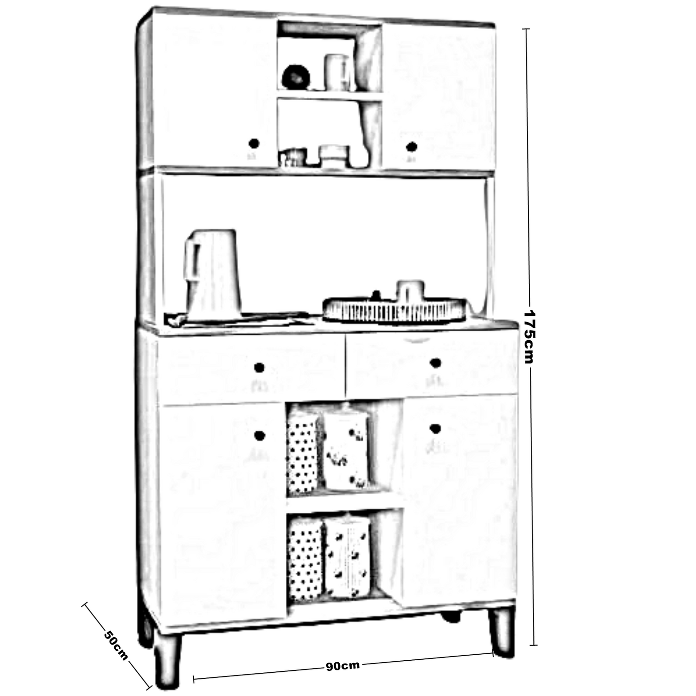 كوفي كورنر ام دي اف 90*50*175 سم