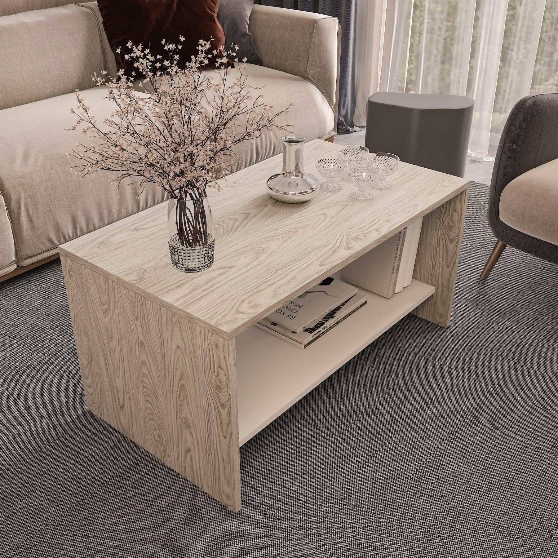 ترابيزة قهوة ام دي اف، 90*50*45 سم