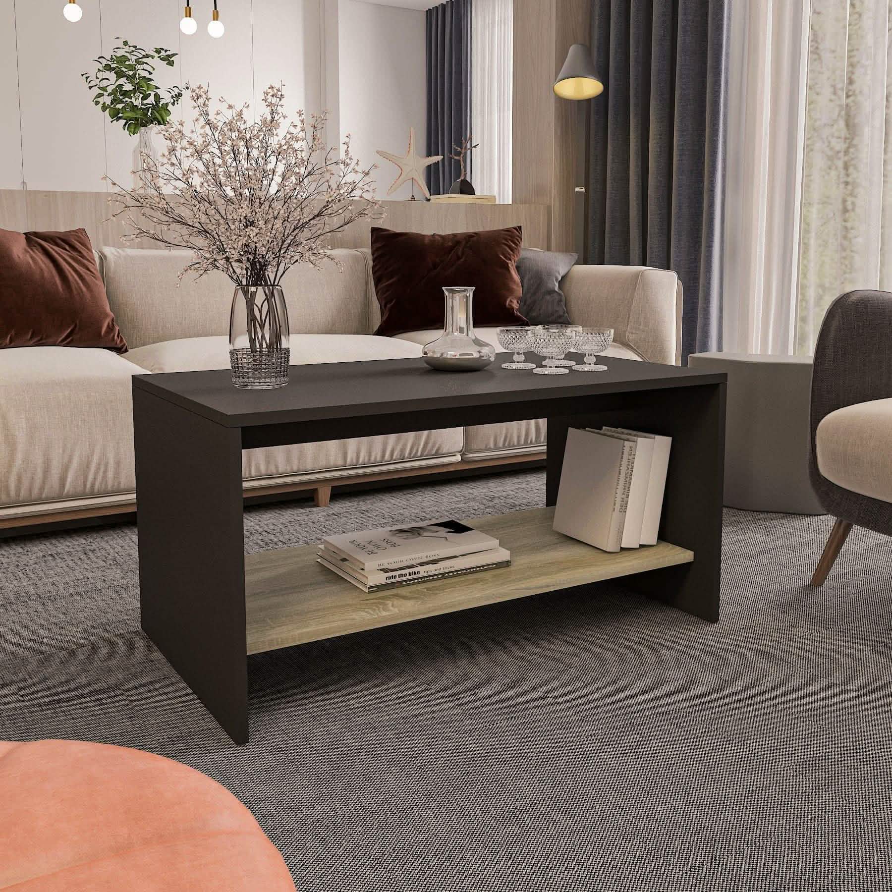 ترابيزة قهوة ام دي اف، 90*50*45 سم