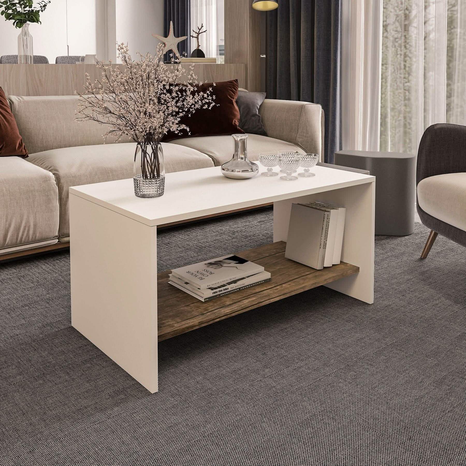 ترابيزة قهوة ام دي اف، 90*50*45 سم