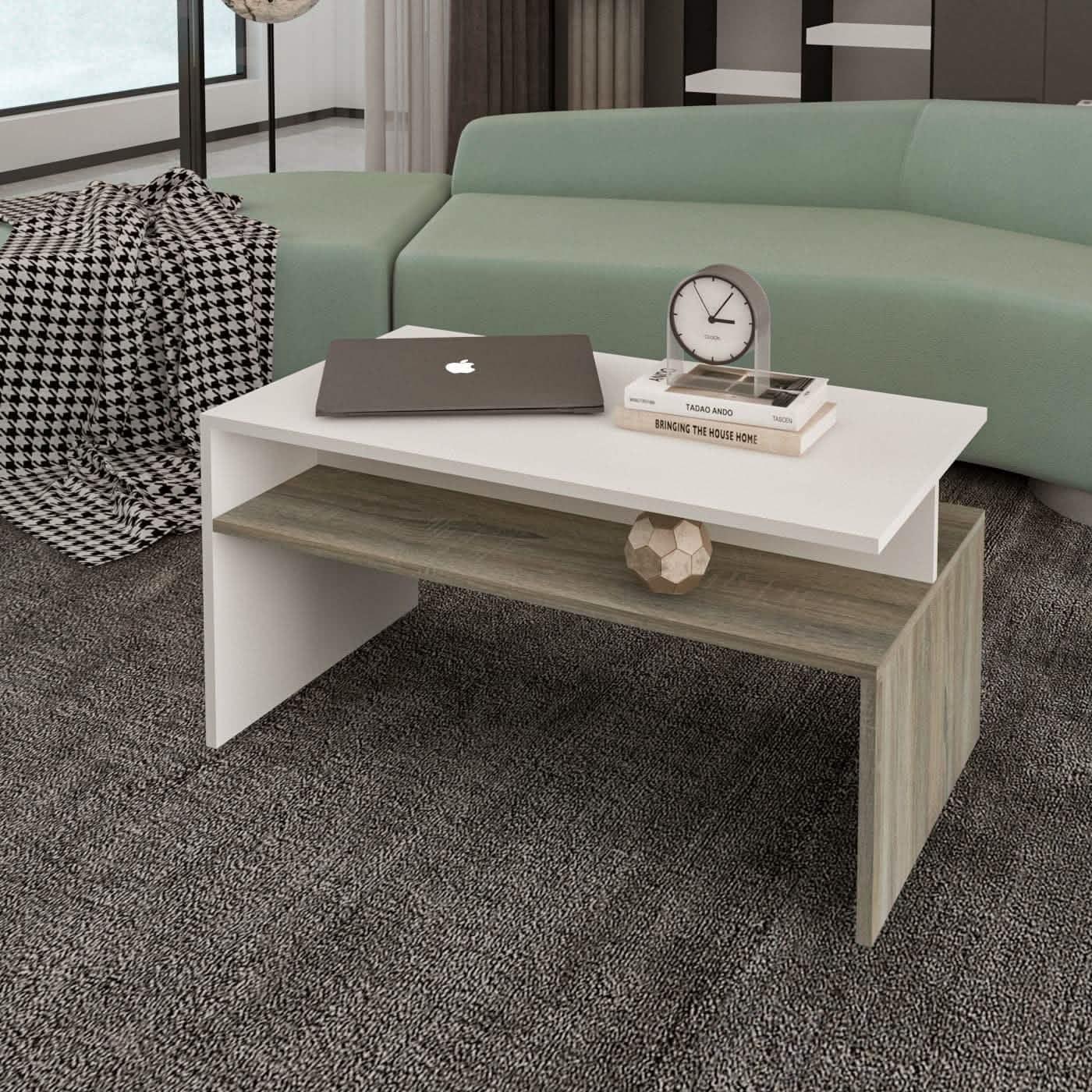 تسوق الأن من هومكس  ترابيزة قهوة ام دي اف 90*50*45 سم - ZAT4 بأفضل سعر وأفضل جودة 