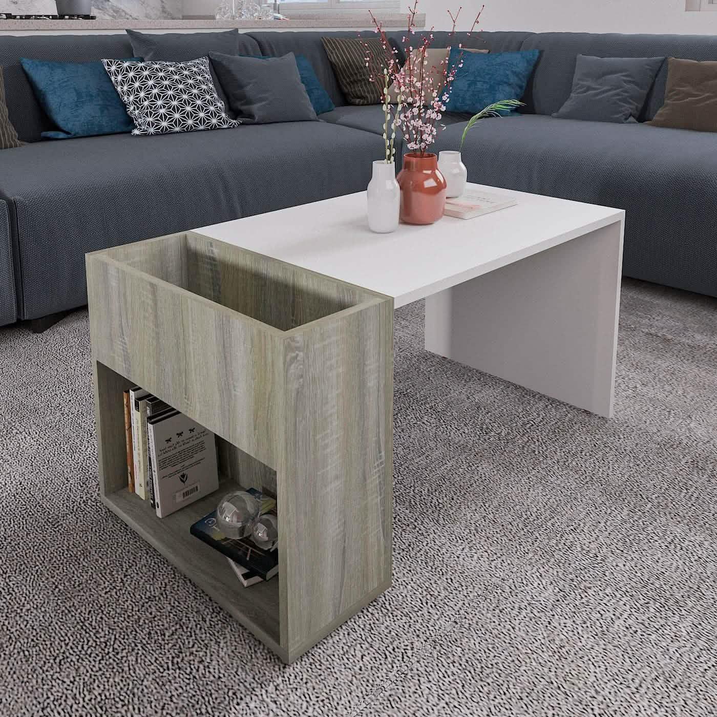 تسوق الأن من هومكس  ترابيزة قهوة ام دي اف 90*50*45 سم - ZAT5 بأفضل سعر وأفضل جودة 