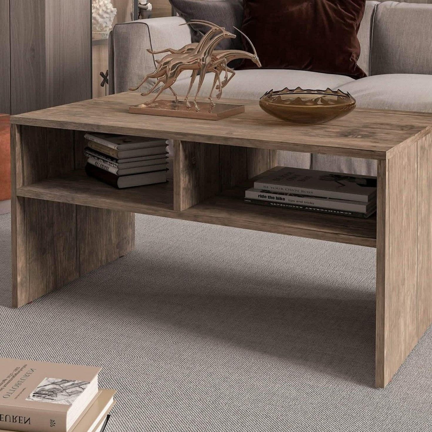 ترابيزة قهوة ام دي اف، 90*50*45 سم