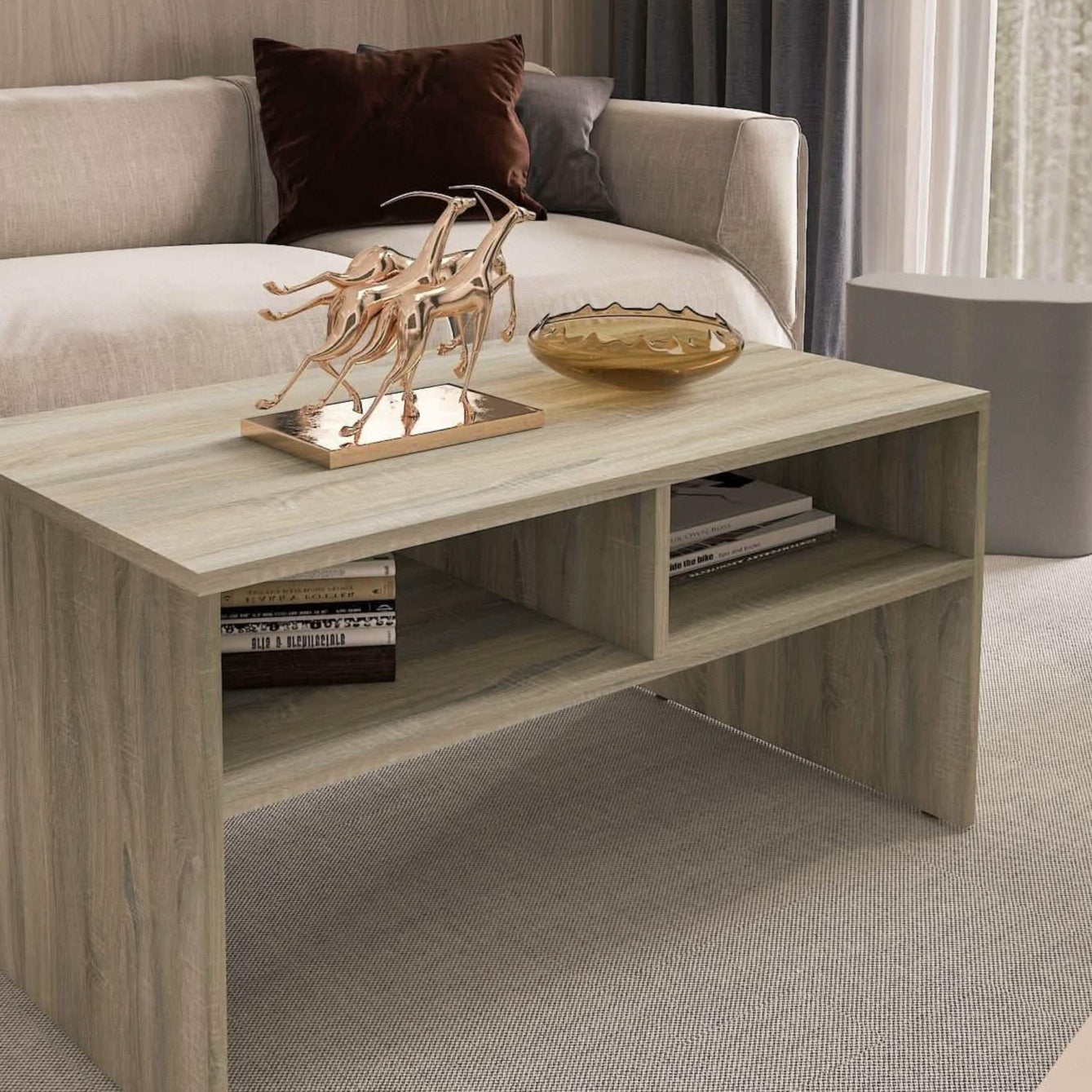 ترابيزة قهوة ام دي اف، 90*50*45 سم