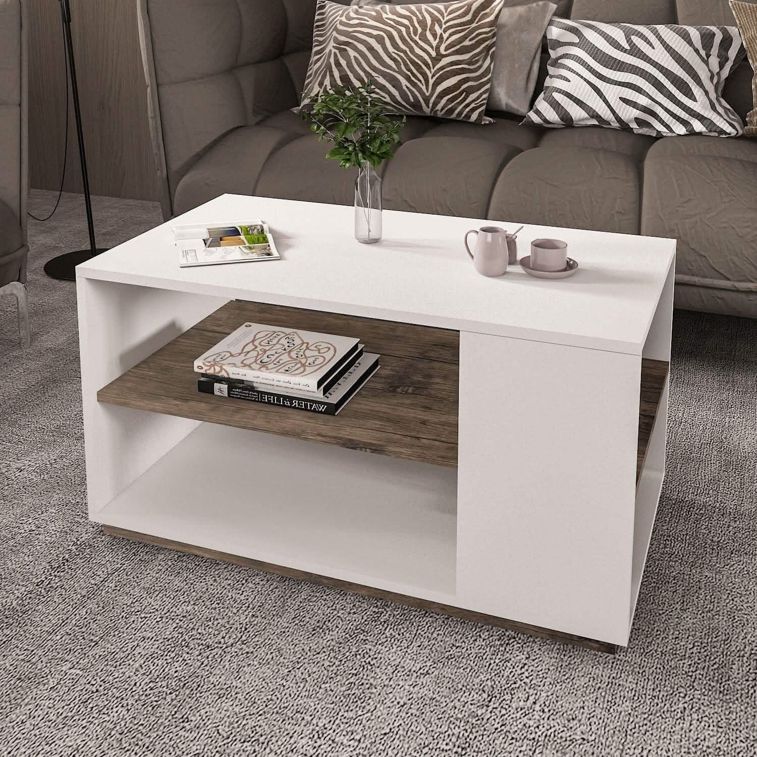 تسوق الأن من هومكس  ترابيزة قهوة ام دي اف 90*50*48 سم - ZAT7 بأفضل سعر وأفضل جودة 