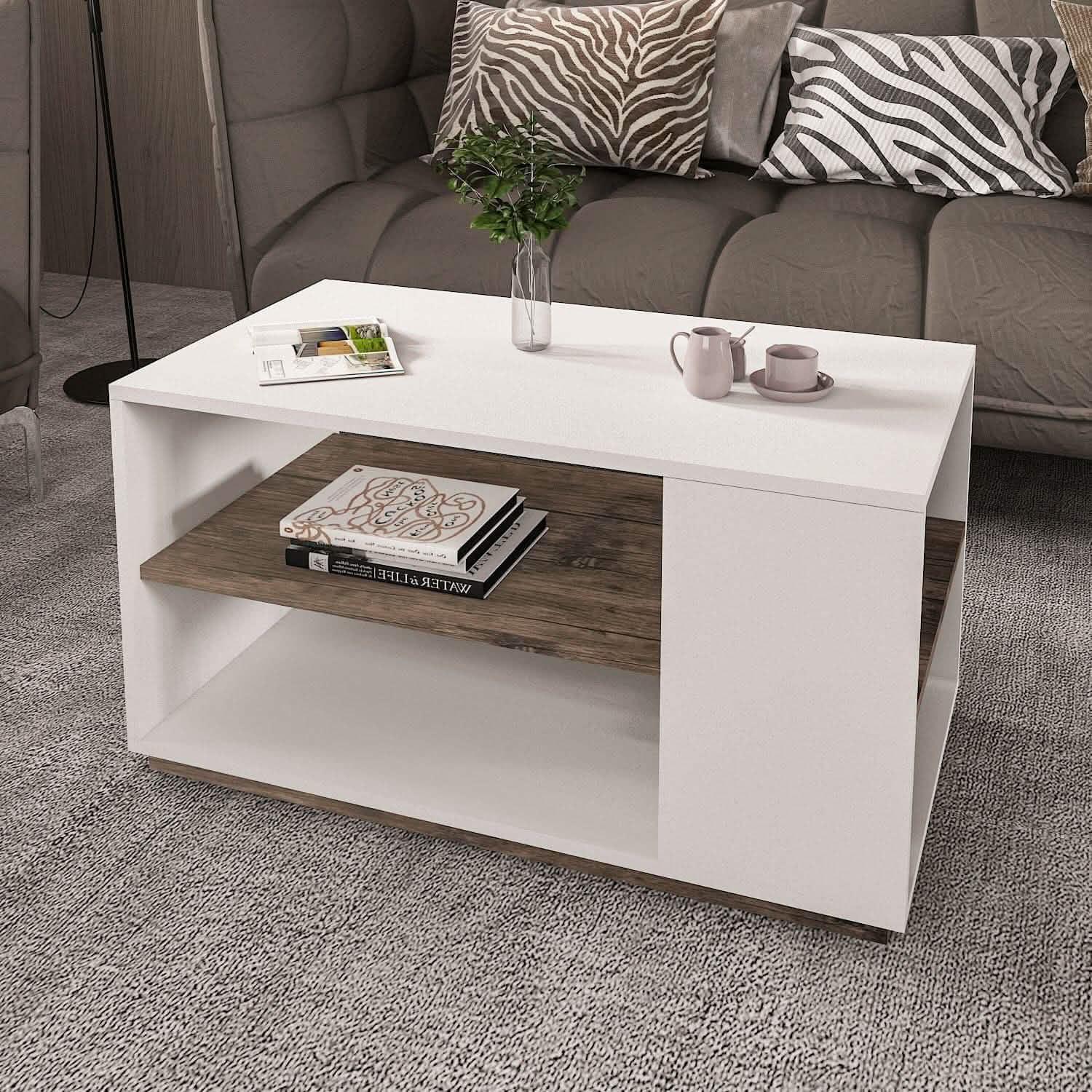 تسوق الأن من هومكس  ترابيزة قهوة ام دي اف 90*50*48 سم - ZAT7 بأفضل سعر وأفضل جودة 