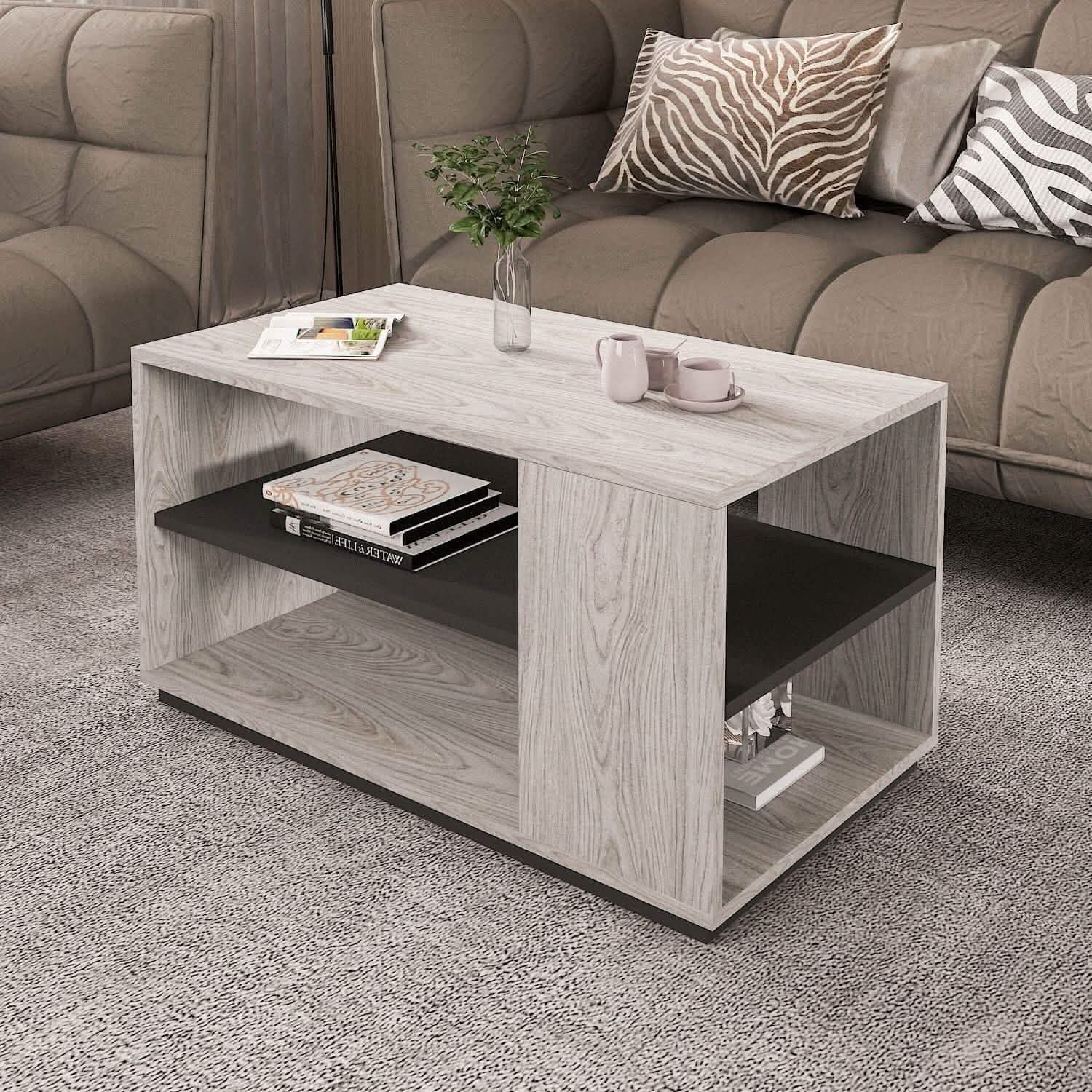 تسوق الأن من هومكس  ترابيزة قهوة ام دي اف 90*50*48 سم - ZAT7 بأفضل سعر وأفضل جودة 