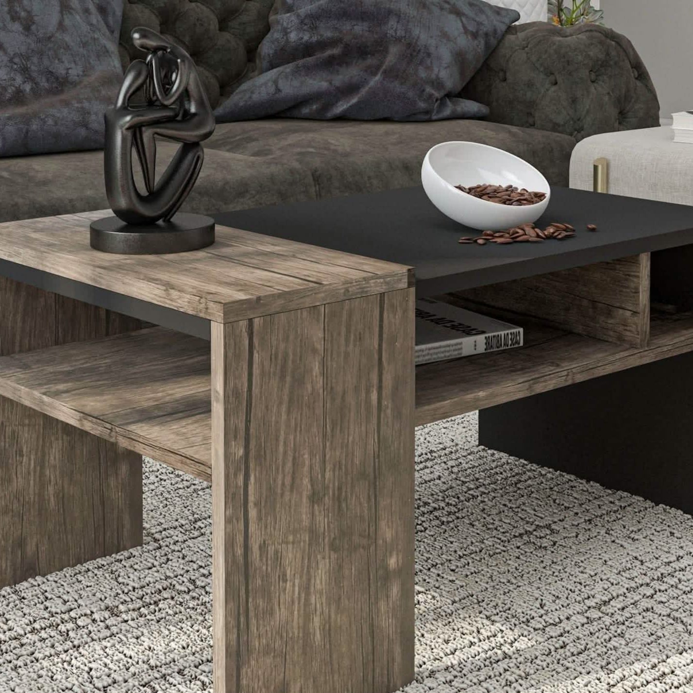 تسوق الأن من هومكس  ترابيزة قهوة ام دي اف 90*54*45 سم - ZAT12 بأفضل سعر وأفضل جودة 