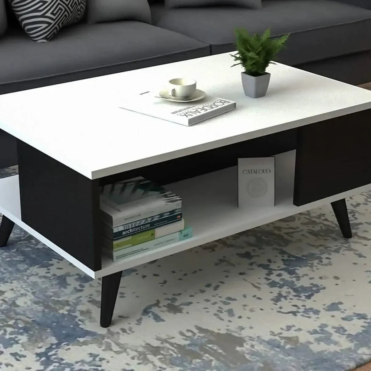 ترابيزة قهوة ام دي اف، 90*60*40 سم