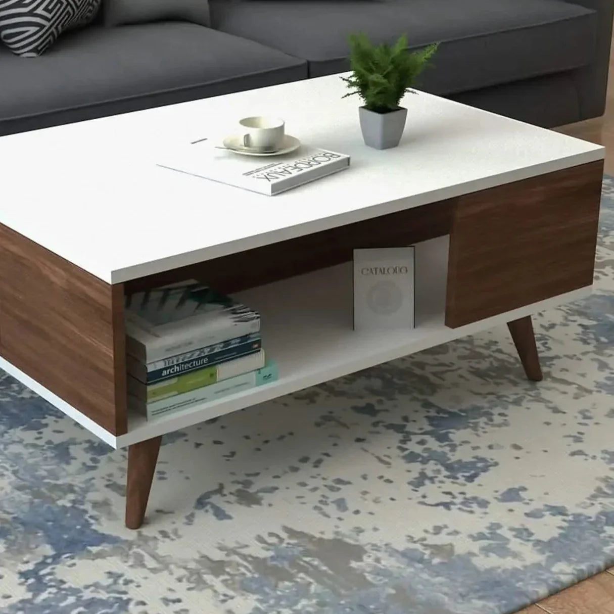 ترابيزة قهوة ام دي اف، 90*60*40 سم