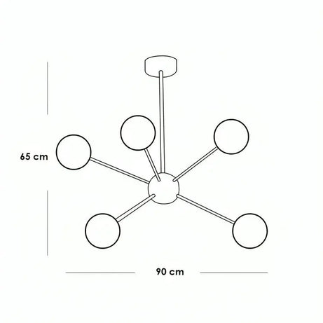 نجفة معدن و زجاج 90*65 سم - YLG14 - Homix