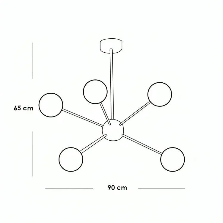 نجفة معدن و زجاج 90*65 سم - YLG14 - Homix