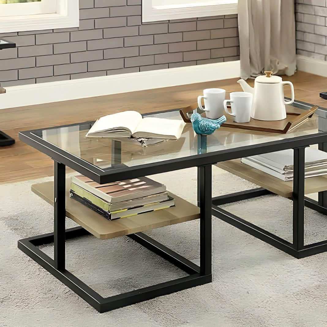 ترابيزة قهوة زجاج 40*90*40 سم - RON80 Royal Iron