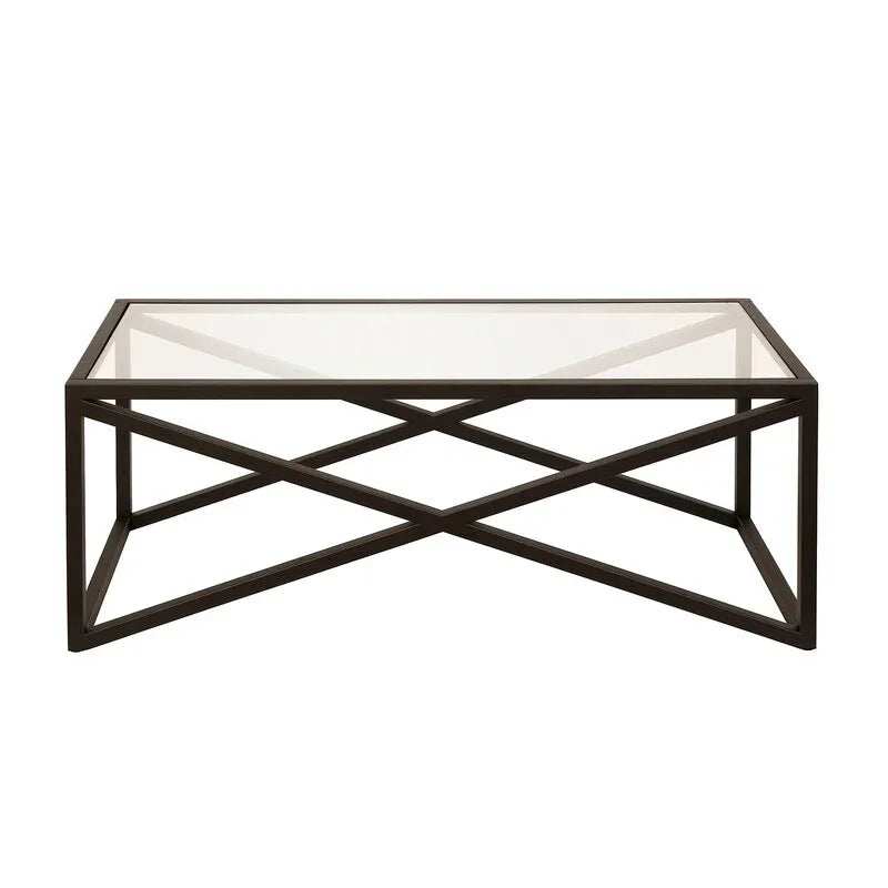 ترابيزة قهوة بسطح زجاج 40*90*50 سم - RON95 Royal Iron