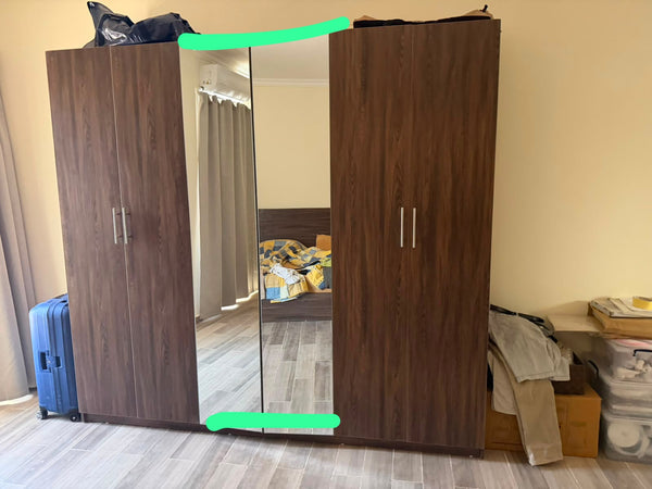 دولاب مرايا عرض 80 - ارتفاع 220 - عمق 50