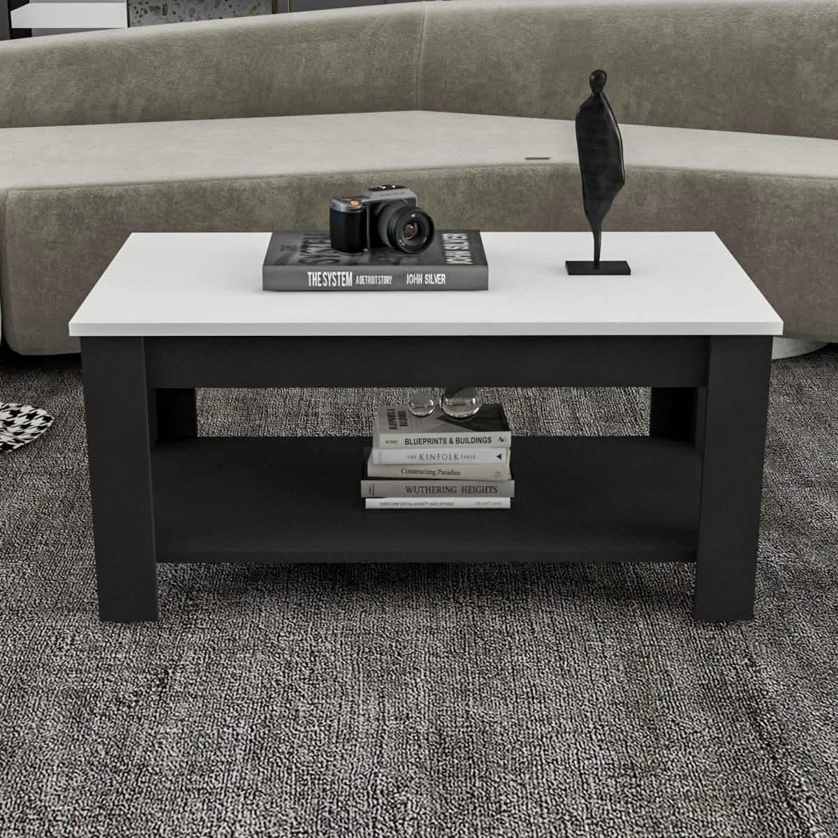 تسوق الأن من هومكس  ترابيزة قهوة ام دي اف 92*52*43 سم - ZAT6 بأفضل سعر وأفضل جودة 