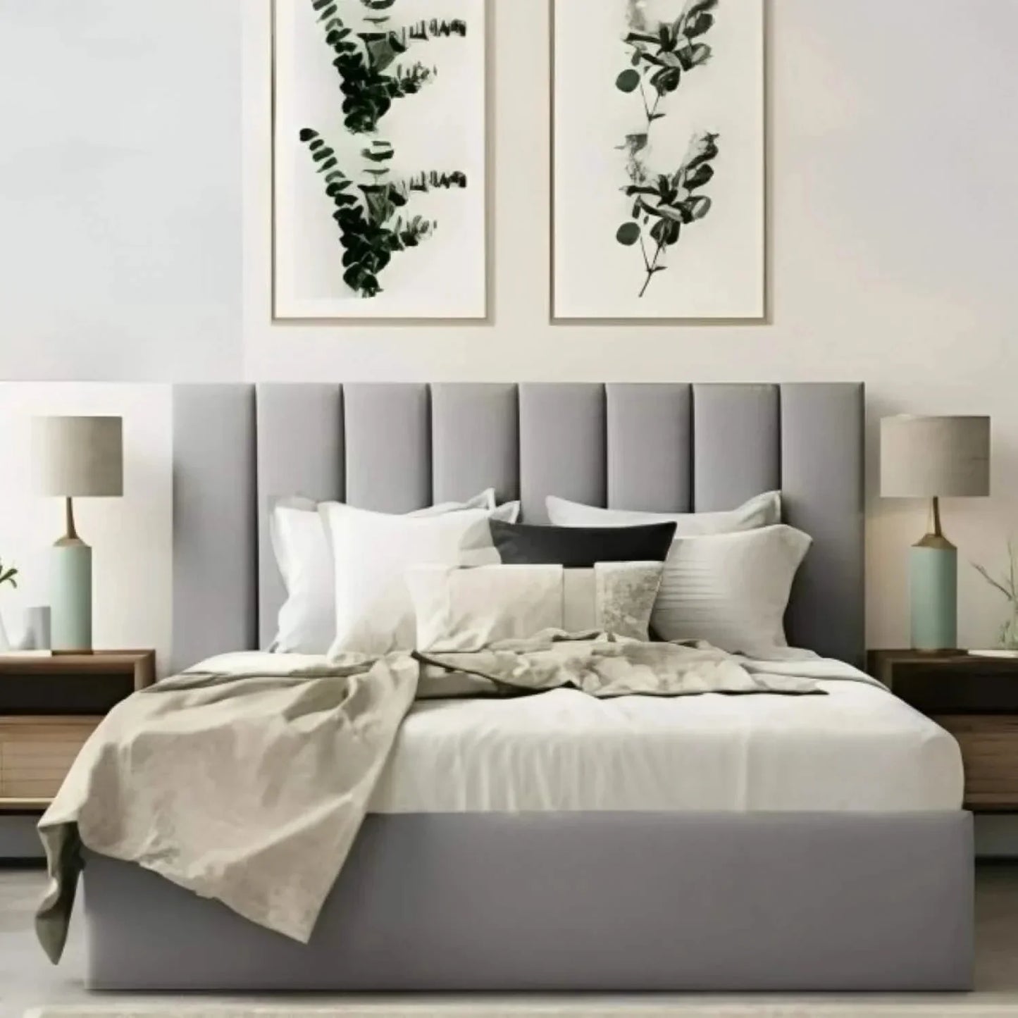 سرير كينج خشب ام دي اف وزان، 160*200*120 سم