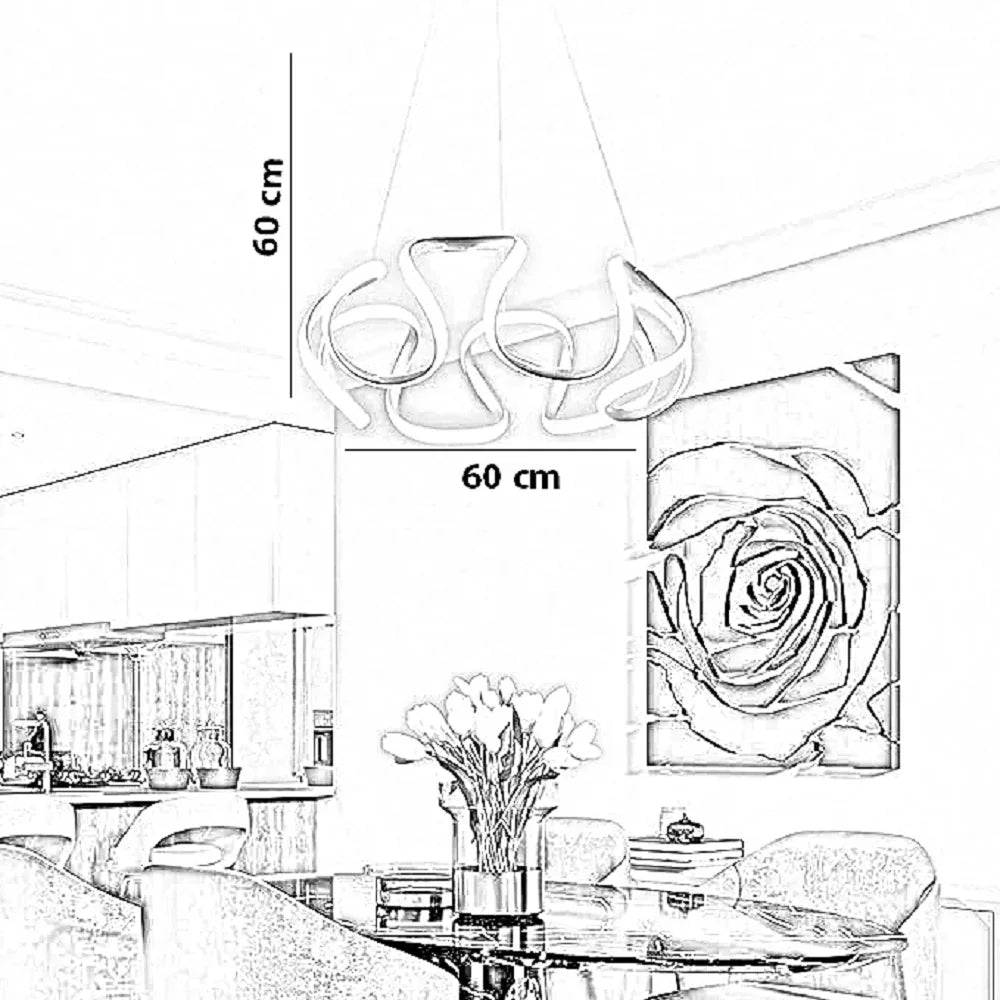 نجفة ستيل و بلاستيك، 60*60 سم