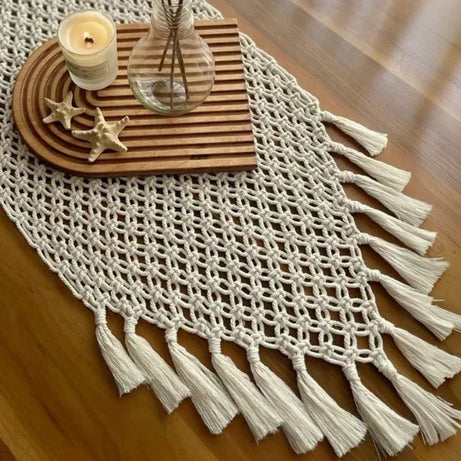 رانر مكرمية قطن، 45*100 سم