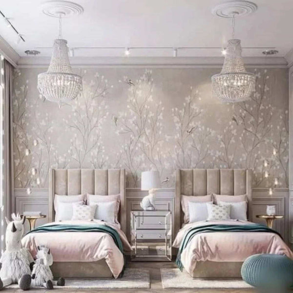سريرين فردي خشب زان أحمر، 100*200*120 سم