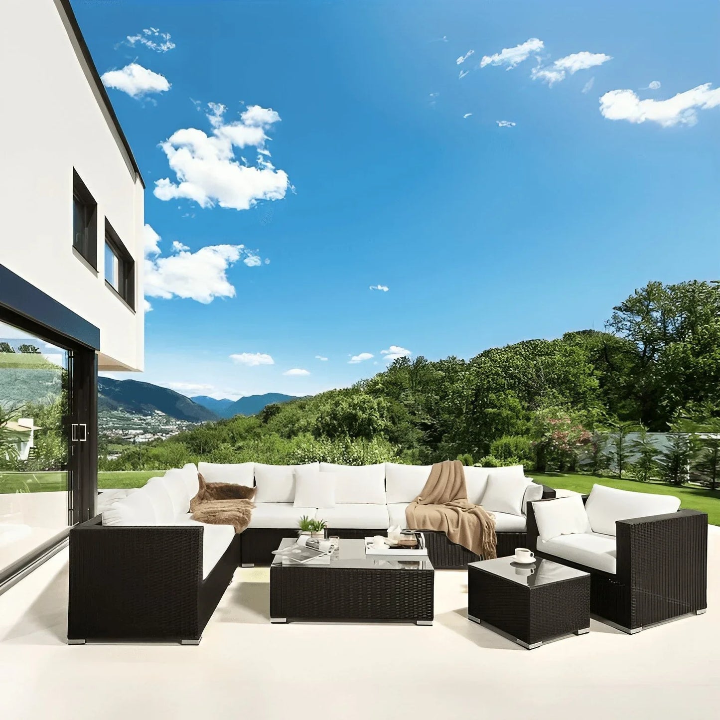 طقم خارجي معدن و راتان - OSR50 - Homix