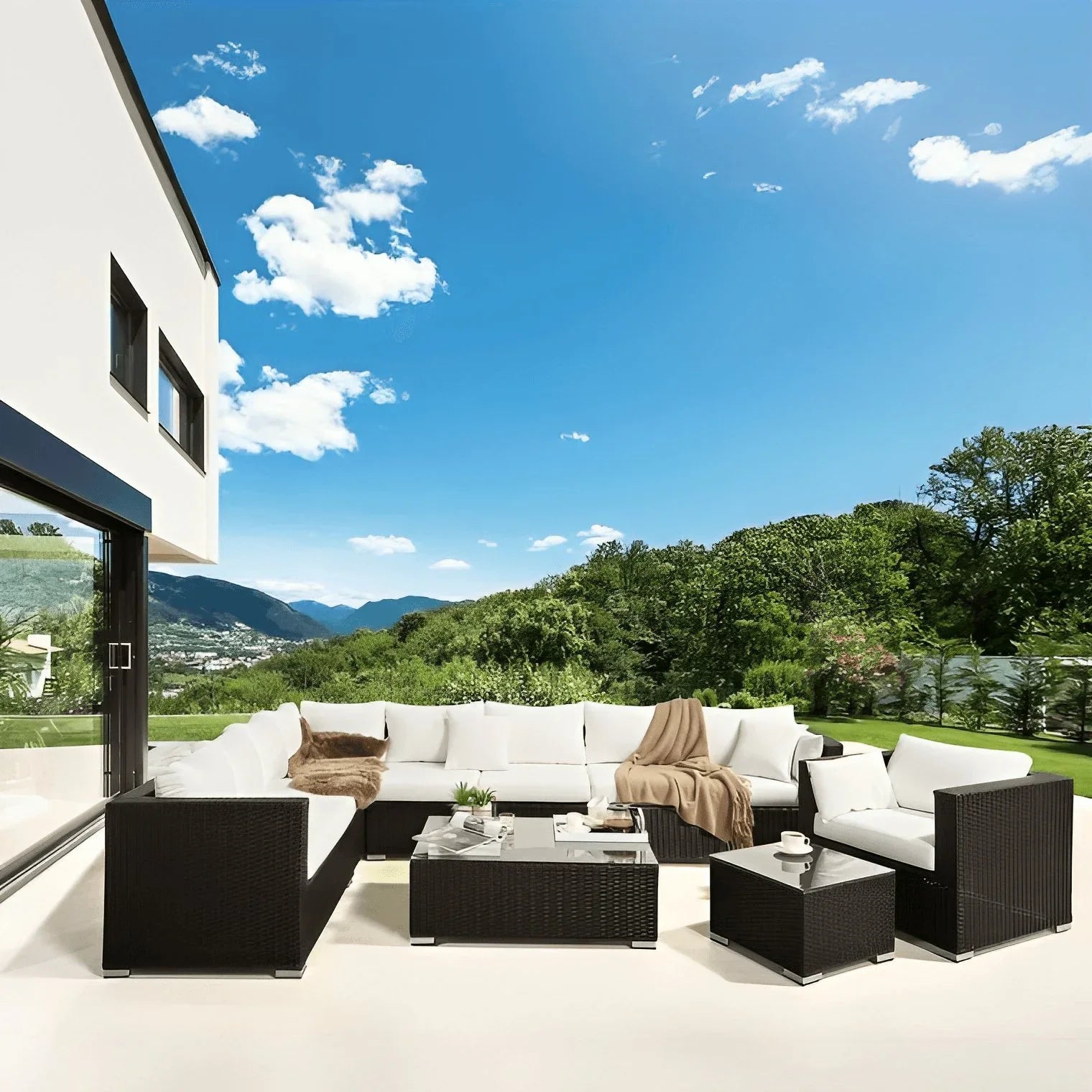 طقم خارجي معدن و راتان - OSR50 - Homix