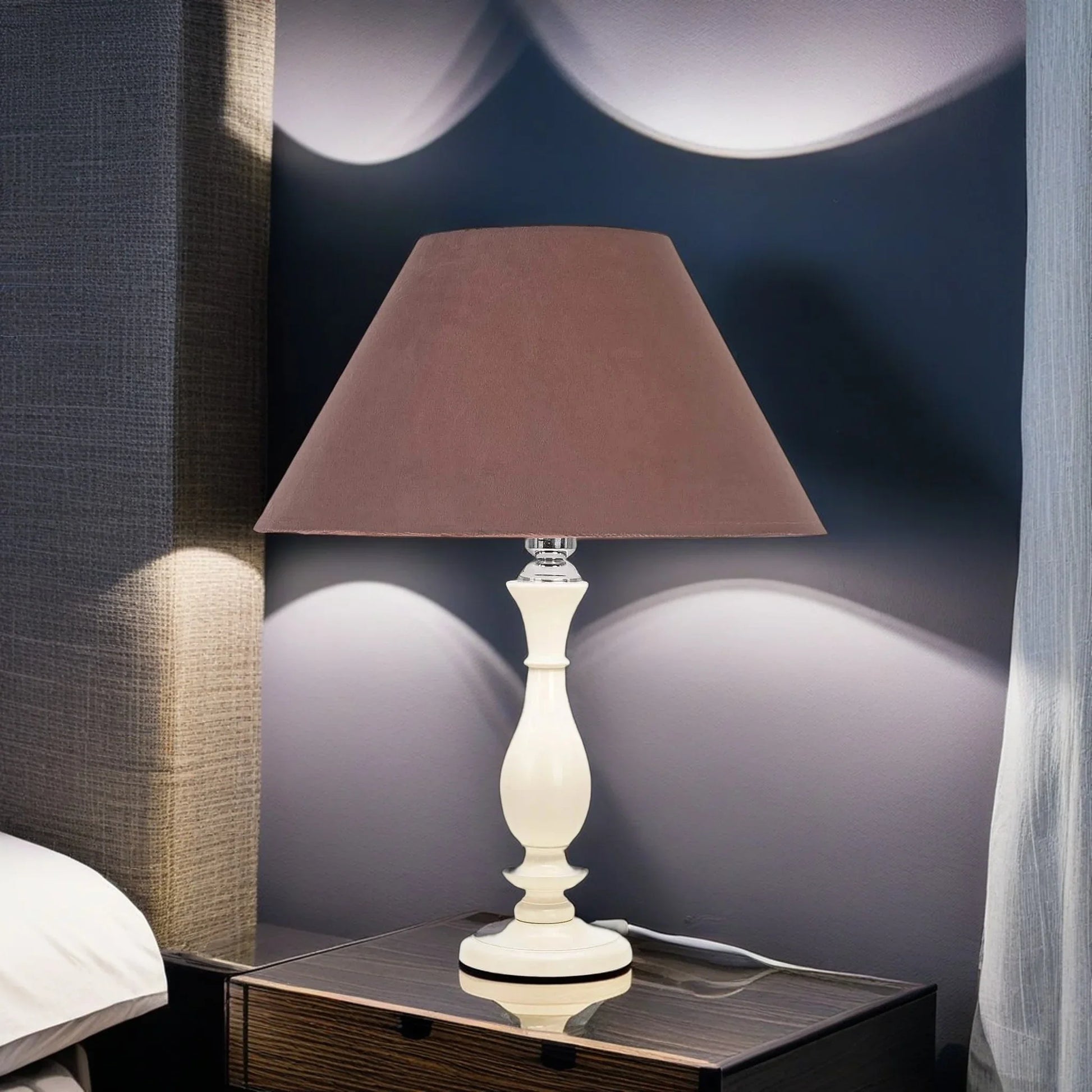 أباجورة خشب زان، 45*60 سم