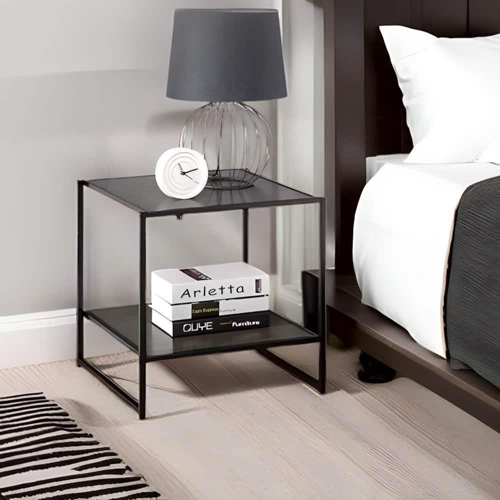 كومود ستيل و زجاج، 50*40*60 سم