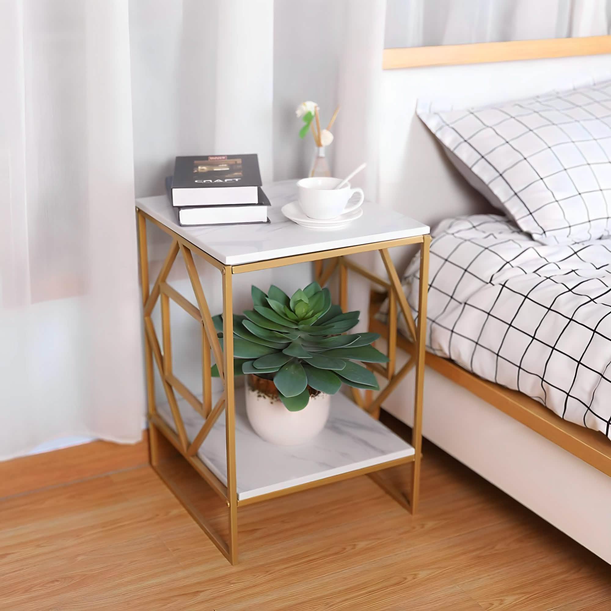 كومود ستيل و ام دي اف، 50*50*60 سم