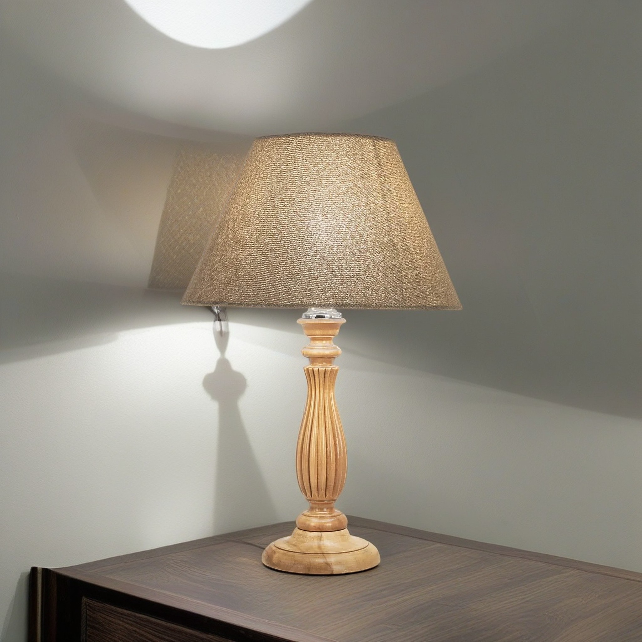 أباجورة خشب زان، 45*60 سم