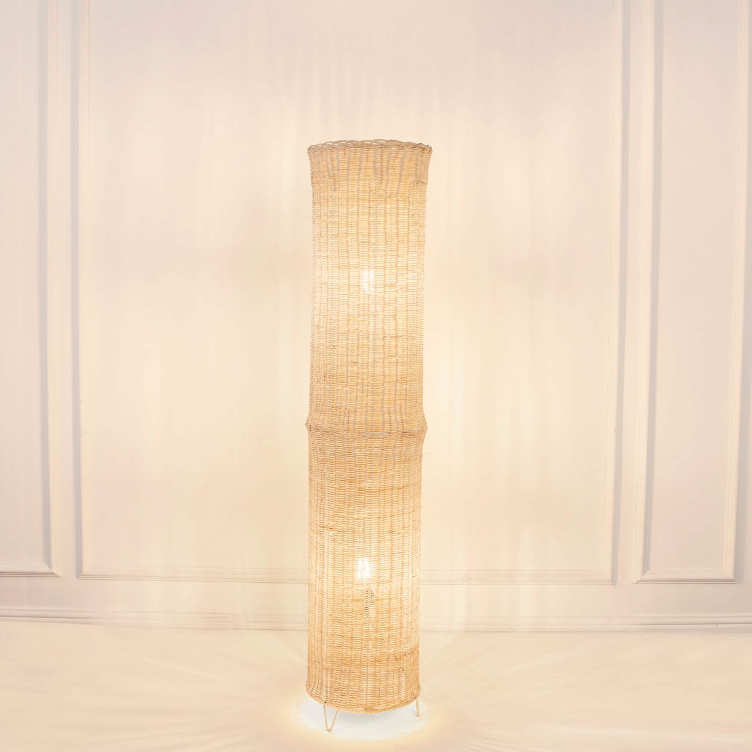 أباجورة أرضية خيرزان، 20*100 سم