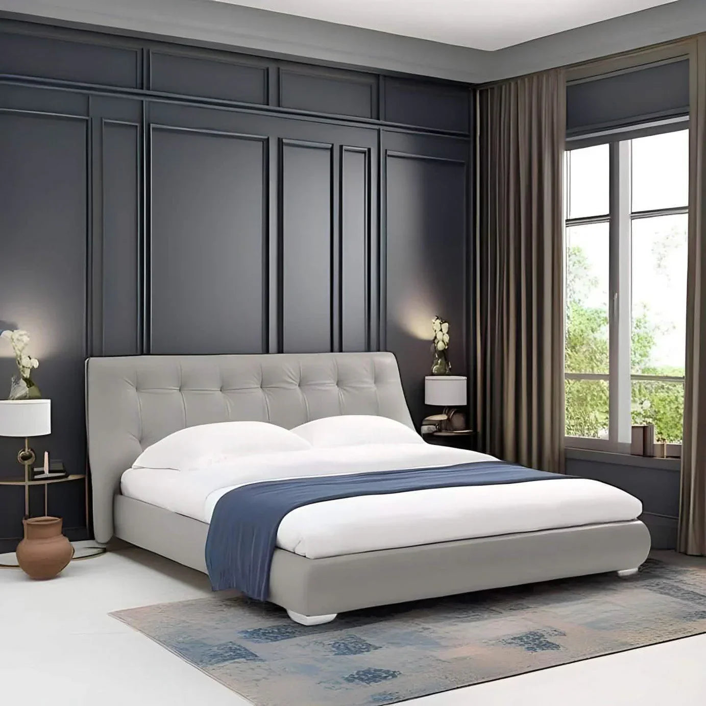 سرير كينج خشب كونتر و موسكي، 160*196*120 سم