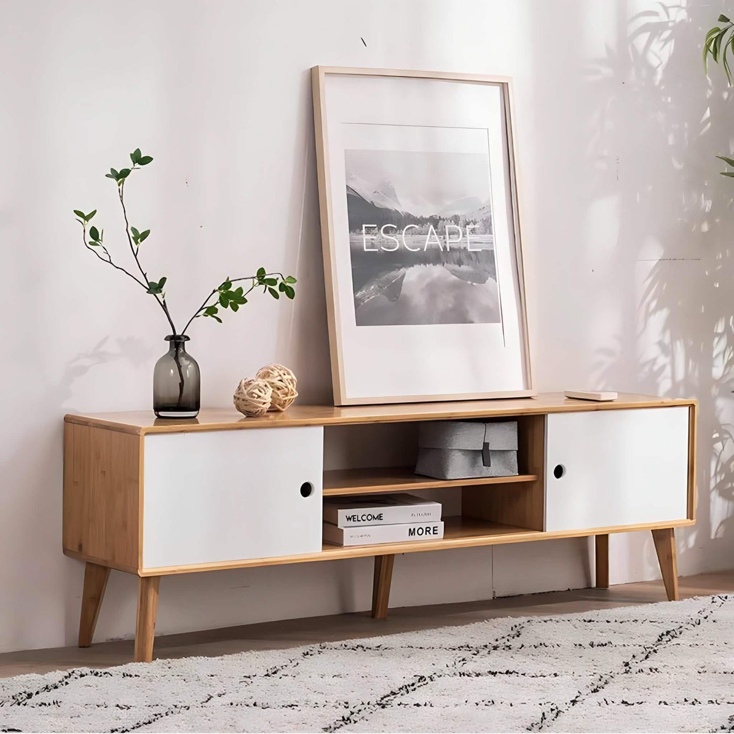 ترابيزة تليفزيون ام دي اف، 160*55*35 سم