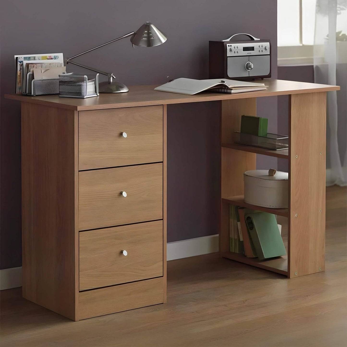 مكتب خشب ام دي اف، 120*45*75 سم